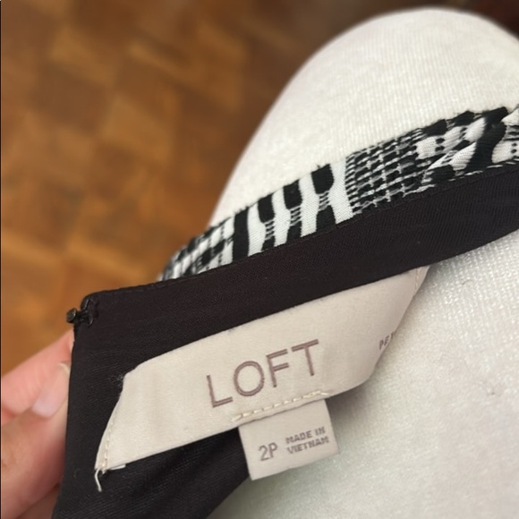 LAST CHANCE | LOFT Geo Textured Flare Sleeveless Mini Dress | Like New - Picture 12 of 12